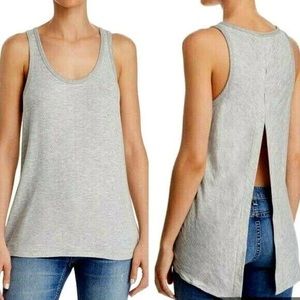 BNWT Rag and Bone Kay Split Back Tank Heather Grey Medium